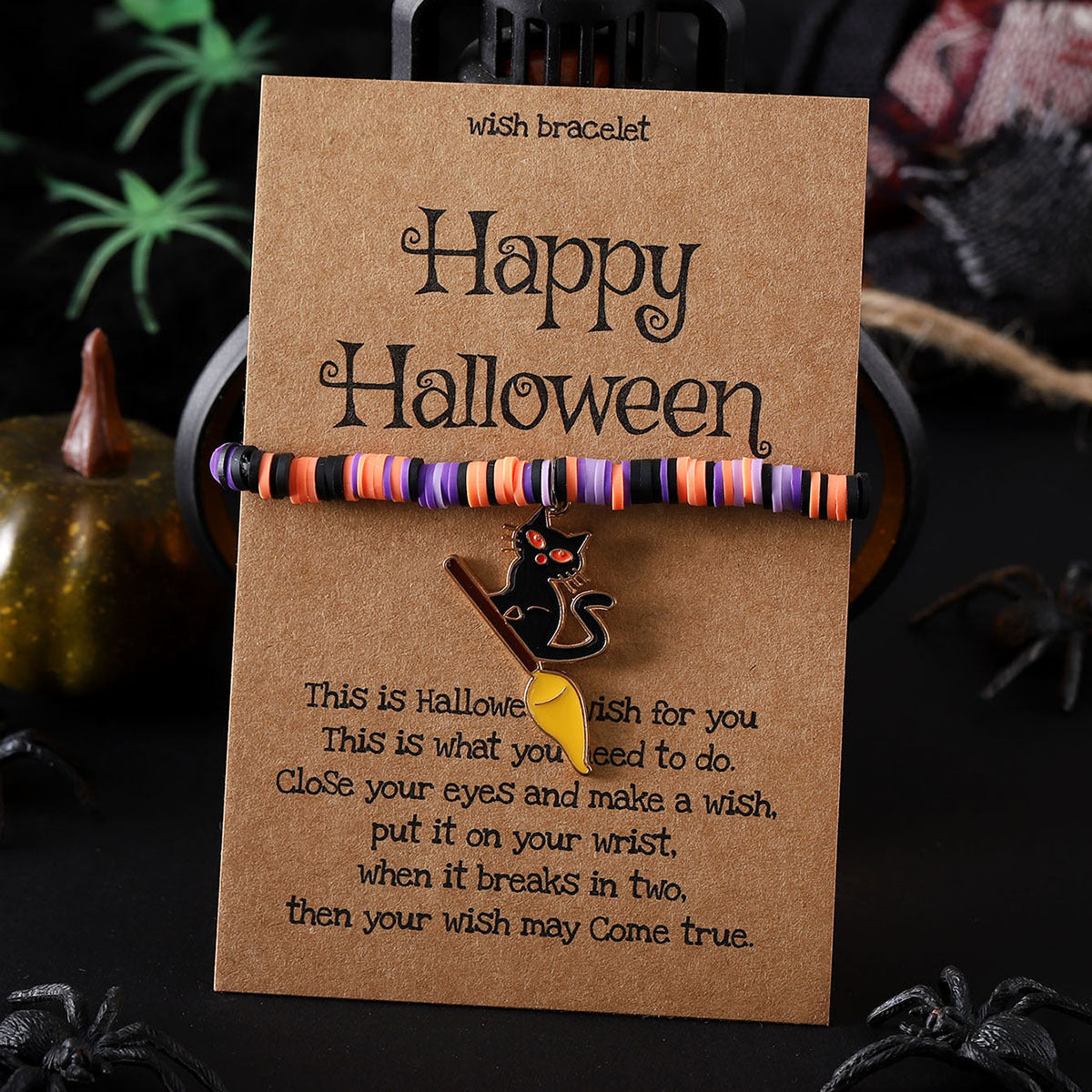 Wholesale  Ghost Pumpkin Skull Pendant Elastic Adjustable Bracelet